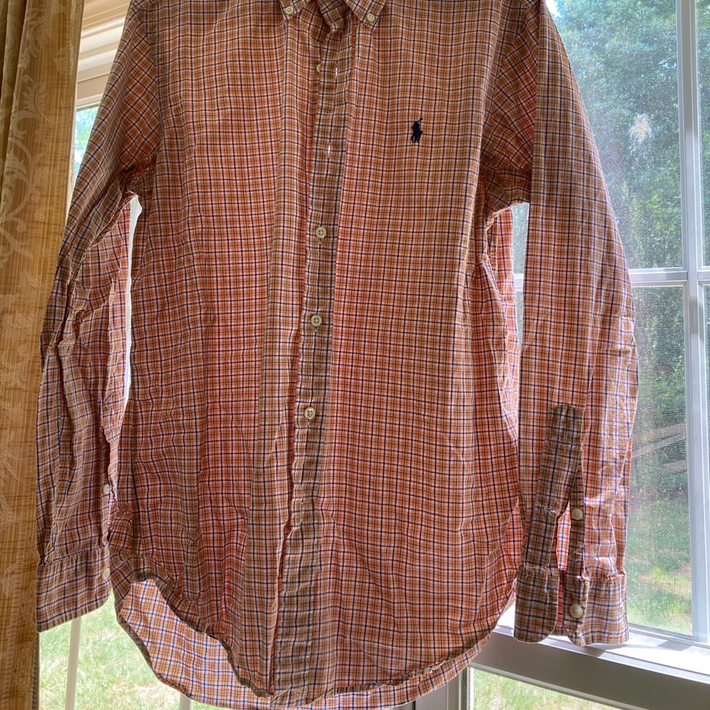 Orange Polo button down dress shirt size - S